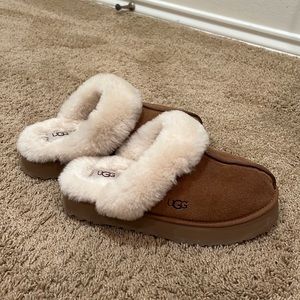 platform chesnut ugg slippers